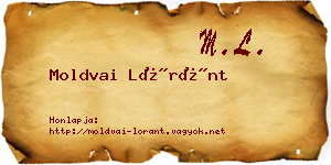 Moldvai Lóránt névjegykártya