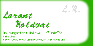 lorant moldvai business card